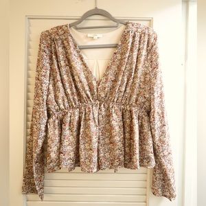 Entro floral print blouse  ~ SZ LARGE